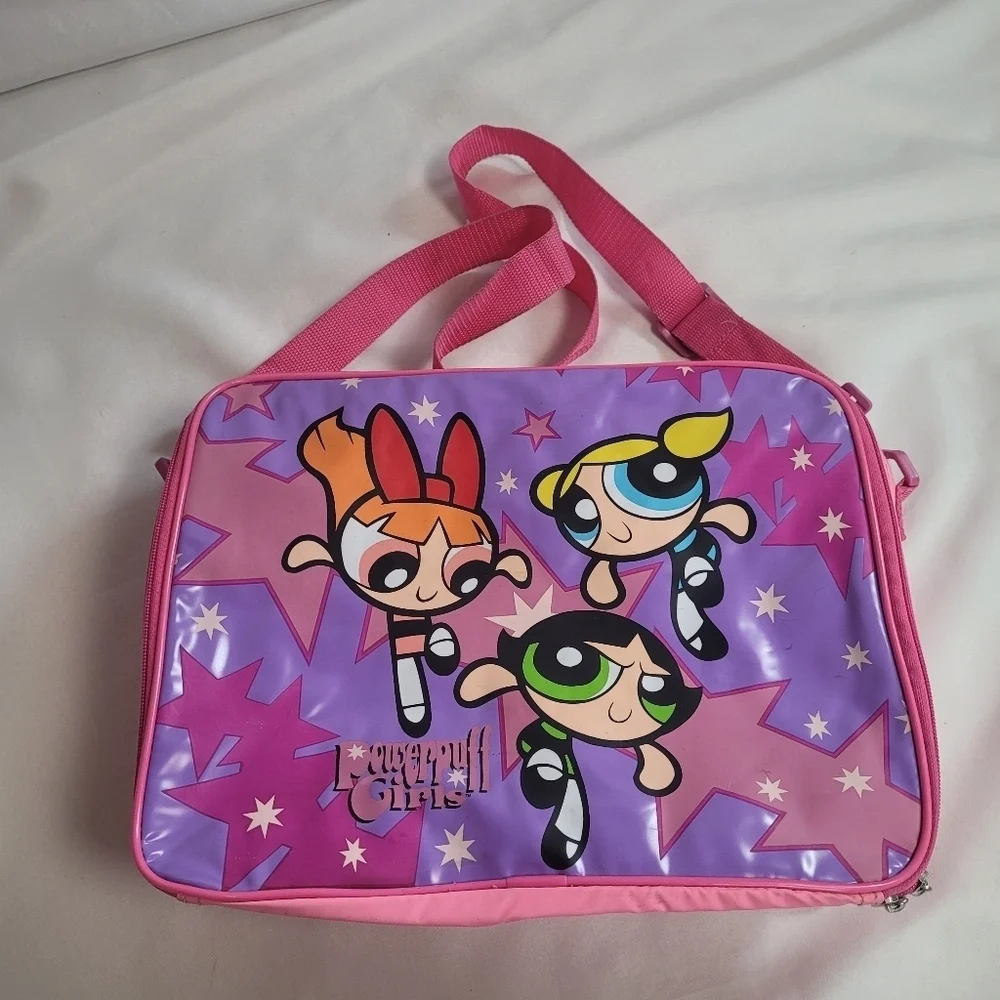 VTG Y2K Powerpuff Girls Satchel Book Travel Bag School Laptop Case 2000